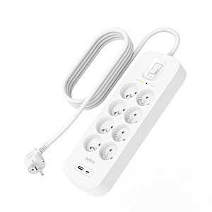 BELKIN SURGE PROTECT. STRIPP 8 PORT+1XUSB-A/C 900J