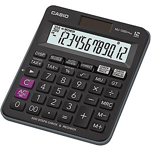 КАЛЬКУЛЯТОР CASIO OFFICE MJ-120D PLUS ЧЕРНЫЙ, 12-ЗНАЧНЫЙ ДИСПЛЕЙ