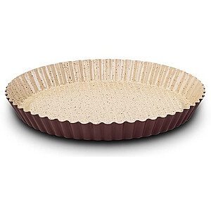 EARTH TART FORMA D27CM, SU KERAMINIU STIKLU, PLIENU, Nava