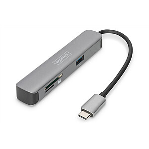 „Digitus“ USB-C dokas DA-70891 HDMI, 2 x USB-A, SD, „MicroSD“, USB 3.0 „Type-C“