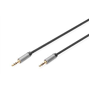 Digitus AUX garso kabelis stereofoninis DB-510110-018-S nuo 3,5 mm lizdo iki 3,5 mm lizdo, 1,8 m