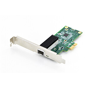 Digitus SFP Gigabit Ethernet PCI Express 32 bitų kortelė, žemo profilio laikiklis, Intel WGI210 mikroschemų rinkinys DN-10160