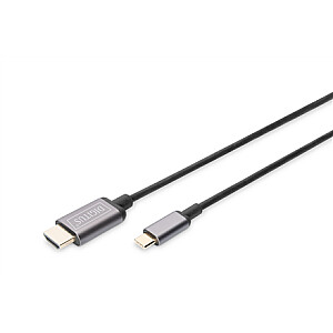 „Digitus“ USB Type-C į HDMI adapteris DA-70821 1,8 m juodas