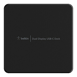 Belkin USB-C dviejų ekranų dokas USB 3.2 Gen 1 (3.1 Gen 1) Type-C, juodas