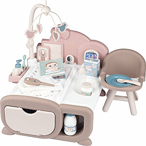 Smoby Baby Nurse – elektroninis auklės kampelis + 19 priedų (220379)