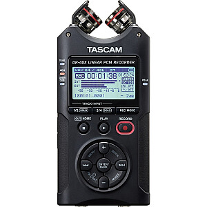 Tascam DR-40X - nešiojamas skaitmeninis įrašymo įrenginys su USB sąsaja, 2 stereo įrašai