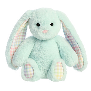 AURORA Rainbow Gingham Bunnies Плюшевый голубой заяц 18 см