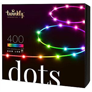 Twinkly Dots Smart LED Lights 400 RGB (Multicolor), 20m, Transparent wire