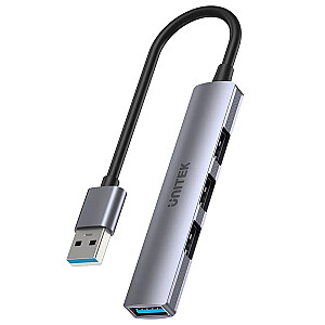 UNITEK HUB USB-A 1XUSB-A 5 ГБ/с, 3XUSB-A 2.0 ALU