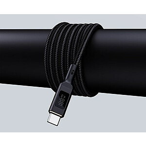 AUKEY CB-MCC102 USB-C maitinimo tiekimas PD 100W 5A LED 1,8m nailono juoda