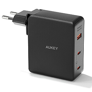 Зарядное устройство AUKEY PA-B7O Omnia II GaN 2xUSB-C 1xUSB-A PD 3.1 PPS 140 Вт ЕС/США/Великобритания