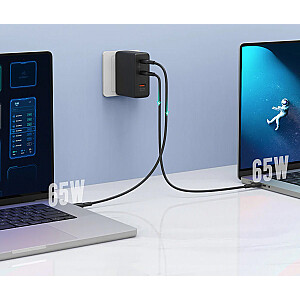 Зарядное устройство AUKEY PA-B7O Omnia II GaN 2xUSB-C 1xUSB-A PD 3.1 PPS 140 Вт ЕС/США/Великобритания