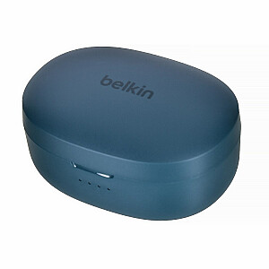 „Belkin SoundForm Bolt“ belaidės ausinės, skambutis į ausį / muzika / sportas / kasdienis „Bluetooth“, žalsvai mėlynas