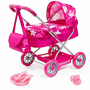 Кукла-коляска BAYER Design 12249AB Smarty с фурнитурой Розовый