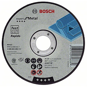 Tiesus pjovimo diskas Bosch Expert metalui 125x2,5x22,2mm (2.608.600.394)