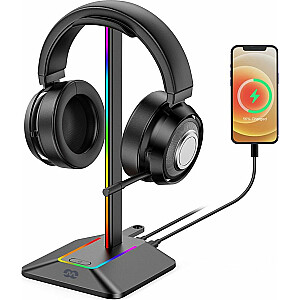 Mozos MOZOS D12 ausinių stovas RGB LED USB šakotuvas