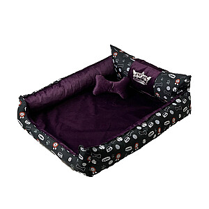 GO GIFT Кровать для собак и кошек XXL - фиолетовый - 110x90x18 см