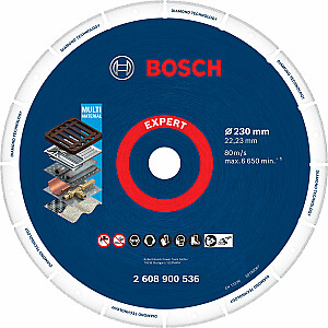Didelis pjovimo diskas Bosch EXPERT deimantinis metalinis ratas, 230 x 22,23 mm