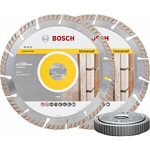Bosch deimantiniai diskai 2 vnt. 230 mm + SDS veržlė 230 mm universali (06159975H5)