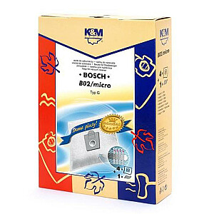 K & M K&M maišeliai D / B02 MICRO Bosch tipo G mikrobaginiai maišeliai 4 vnt.