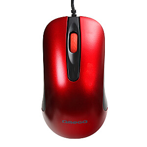 Kompiuterio pelė Omega OM0520R | 1000 DPI | USB | raudona
