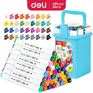 Маркеры для рисования DELI Sketch, двусторонние, 36 цветов