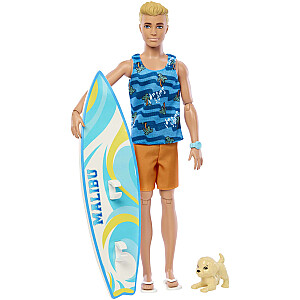 Barbie Mattel Ken Beach Surfer Doll (blondinė) HPT50