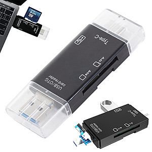 Goodbuy USB SD kortelių skaitytuvas | USB-C | juodas mikro USB