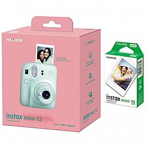 Instax Mini 12 Mint Green + 10 plėvelių