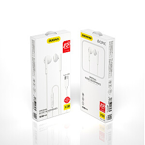 Laidinės ausinės Dudao USB Type C 1,2 m baltos (X3B-W)