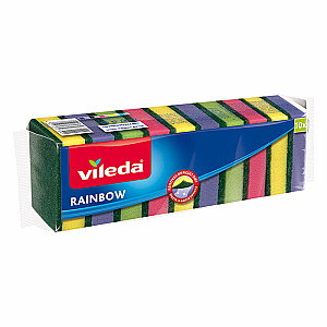 Губка для мытья посуды Vileda Rainbow 10 шт. 603763