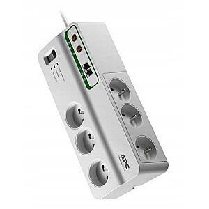 APC Performance Power Strip su apsauga nuo viršįtampių, 6 lizdai, 3 m, baltas (PMH63VT-FR)