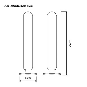 LED muzikinis šviestuvas Activejet AJE-MUSIC BAR RGB