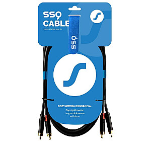 SSQ RCARCA2 SS-1432 kabelis 2x RCA - 2x RCA 2 m, juodas