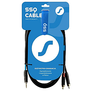 SSQ MiJRCA1 – mini stereo lizdo laidas – 2x RCA, 1 metras