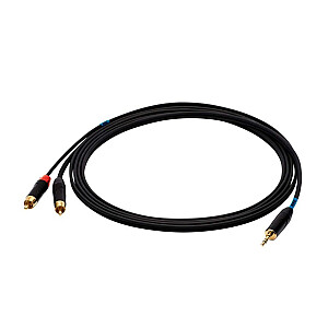 SSQ MiJRCA1 – mini stereo lizdo laidas – 2x RCA, 1 metras