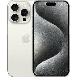 Išmanusis telefonas Apple iPhone 15 Pro 256GB White Titanium (MTV43)