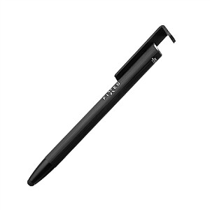 Fiksuotas rašiklis su rašikliu ir stovu 3 viename pieštukas, juodas rašiklis talpiniams ekranams; Stovas telefonams ir planšetiniams kompiuteriams