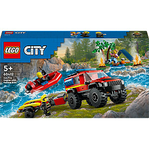 „LEGO City“ visureigis gaisrinis automobilis su gelbėjimo valtimi (60412)