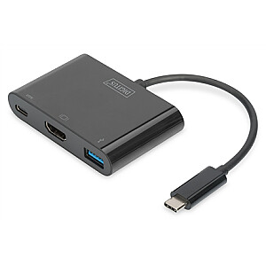 Многопортовый адаптер DIGITUS USB HDMI, 3 порта