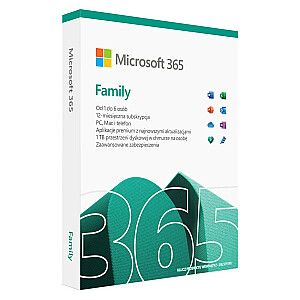 „Microsoft 365 Family“ 1 x licencija Prenumerata lenkiška versija 1 metai (-ai)
