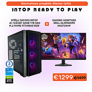 INTOP READY TO PLAY KIT 5 INTOP i5-12400F 32GB 1TB SSD M.2 NVME RTX4060 8GB no-OS + Монитор Dell Alienware AW2724HF 27&quot;