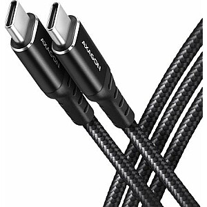 USB kabelis Axagon USB-C į USB-C, 3 m, juodas (BUCM-CM30AB)