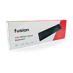 Klaviatūra Fusion K05 USB juoda (ENG | RUS)