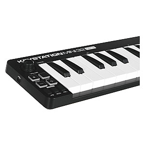 M-AUDIO Keystation Mini 32 MK3 MIDI klaviatūra 32 klavišai USB juoda, balta