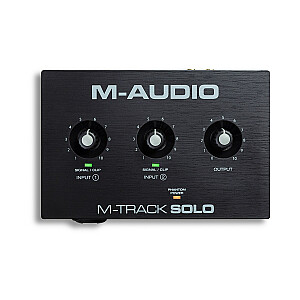 M-AUDIO M-Track Solo USB Аудиоинтерфейс Кристаллический предусилитель 16 бит 48 кГц Черный