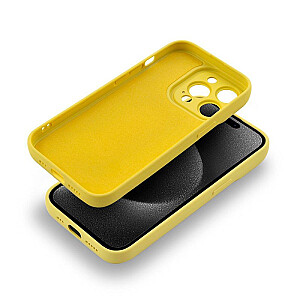 Fusion Softy patvarus silikoninis dėklas, skirtas Apple iPhone 15 Yellow