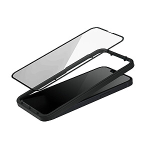 Fusion EDGE 5D grūdintas telefono stiklas su tvirtinimo rėmeliu, skirtas iPhone 15