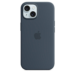 MagSafe silikoninis dėklas, skirtas Apple iPhone 15 – tamsiai mėlynas