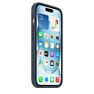 MagSafe silikoninis dėklas, skirtas Apple iPhone 15 – tamsiai mėlynas